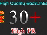 MANUALLY create High Quality 30 PR3-PR9 Backlinks